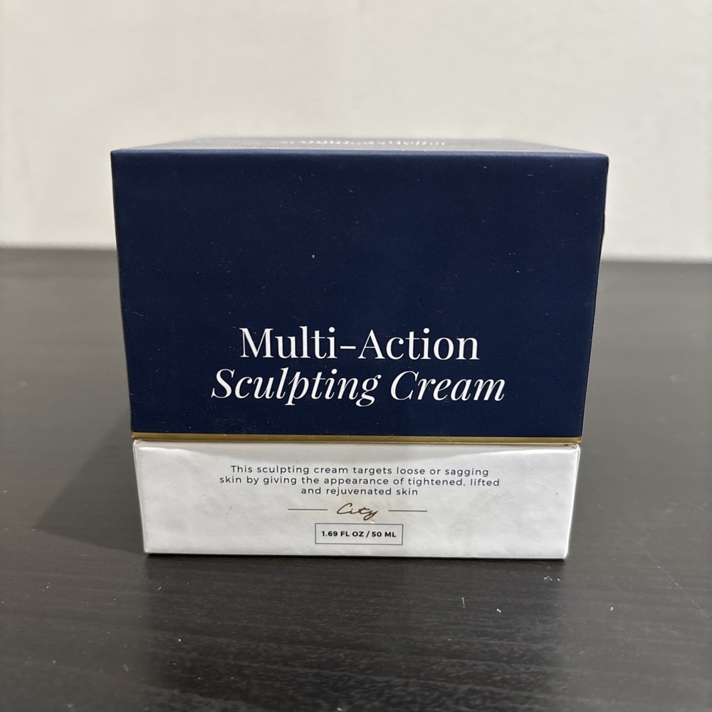 NEW Sealed City Beauty Multi-Action Sculpting Cream Jar In Box 1.69 fl oz